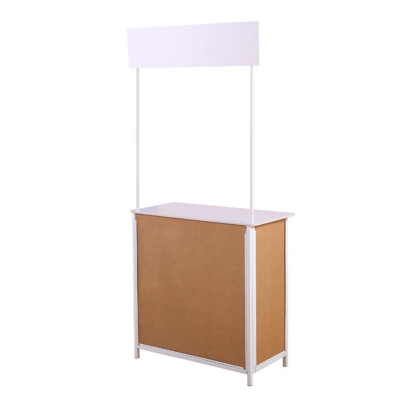 Enhanced folding promotional supermarket metal stand 4 01