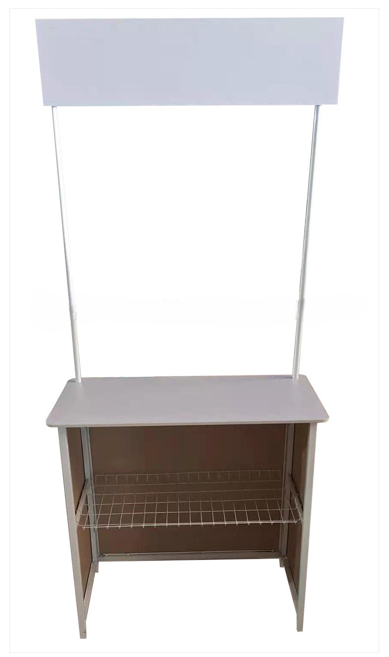 Enhanced folding promotional supermarket metal stand 4 02